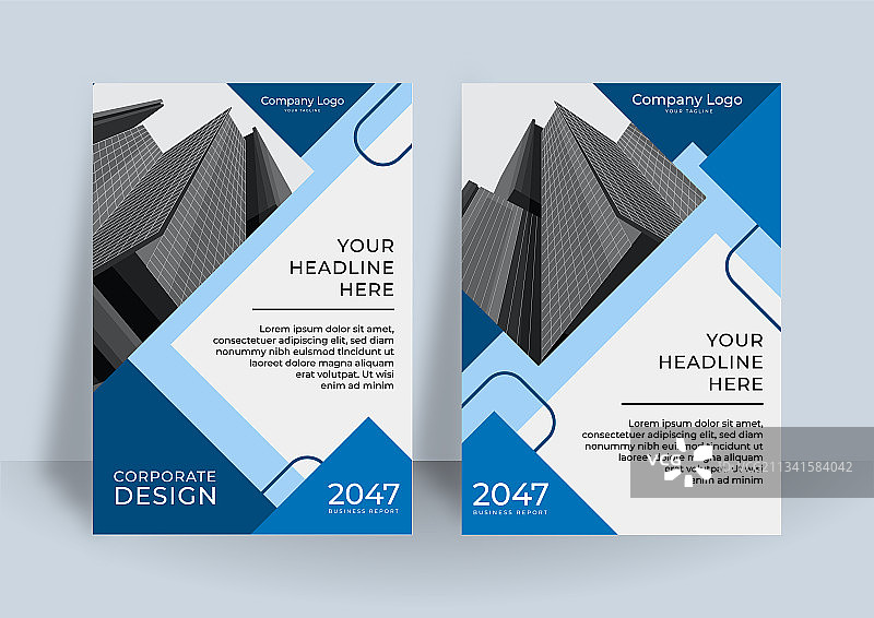 企业年度报告册设计模板图片素材
