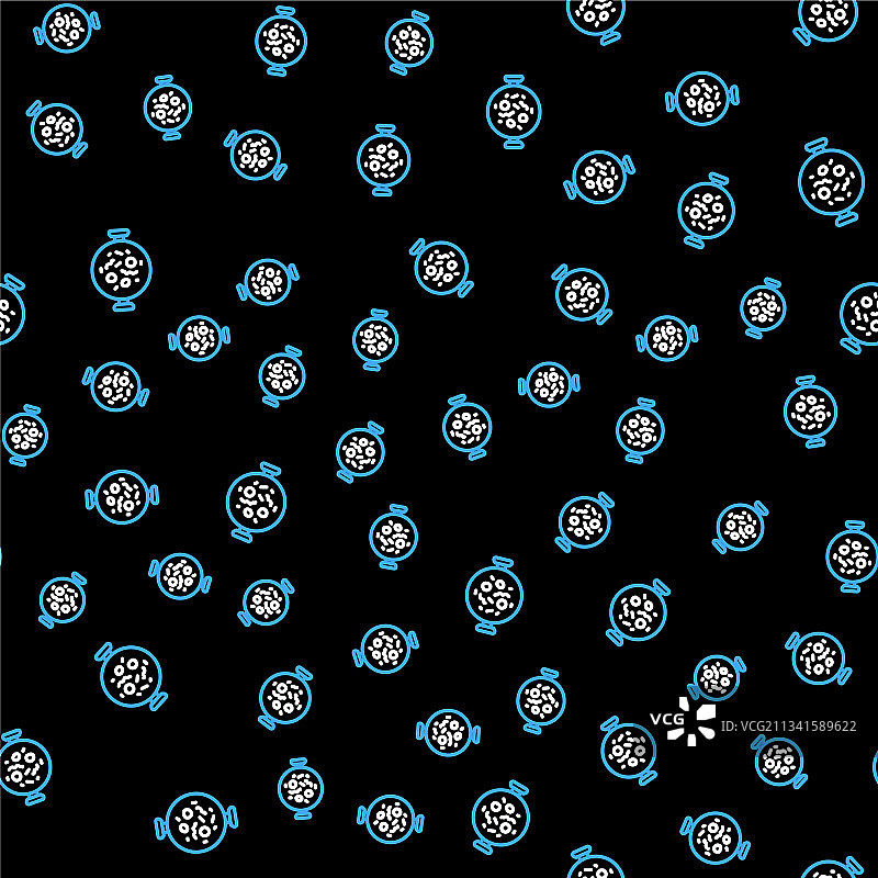 线性印度 Tikka Masala 鸡肉图标无缝图案图片素材