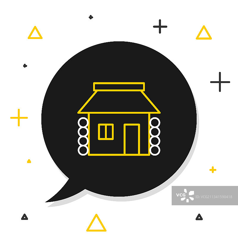 乌克兰老房子小屋图标图片素材