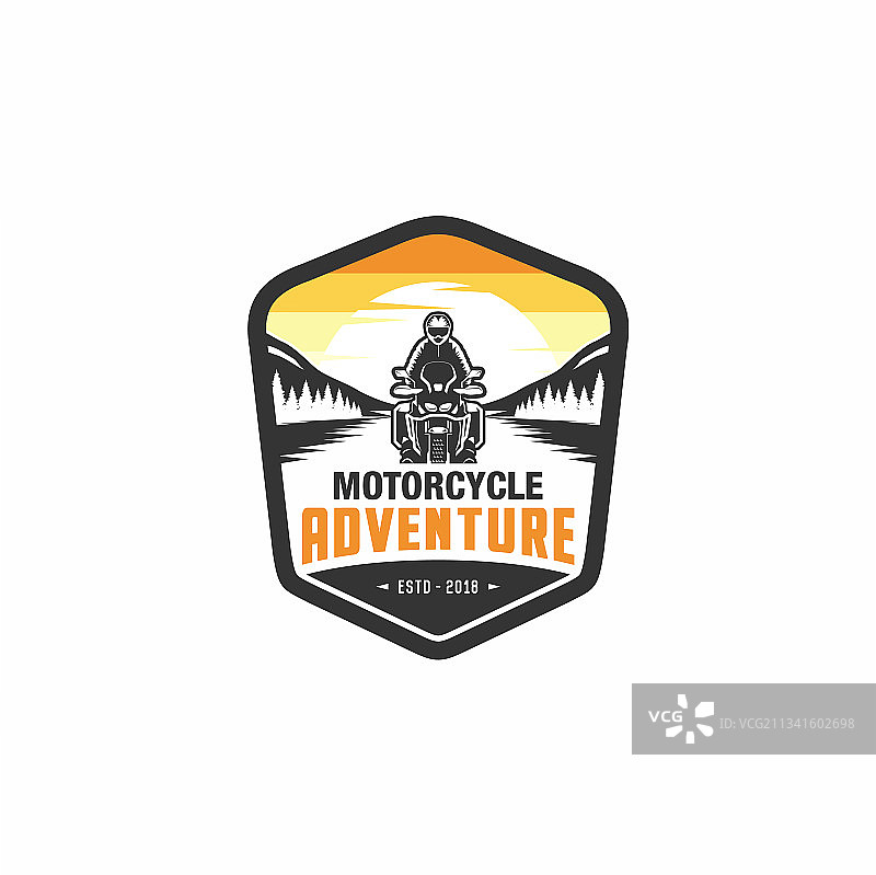 冒险摩托车旅行者Logo图片素材