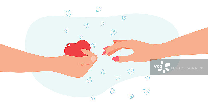 男人伸手去握女人的手图片素材