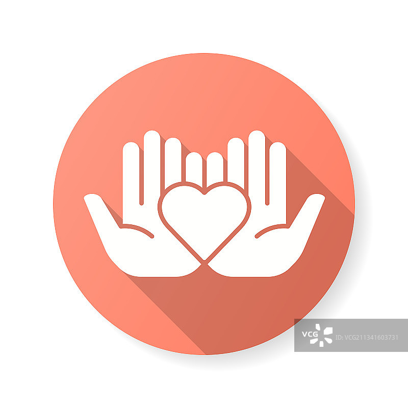 带有长阴影的志愿者图标图片素材