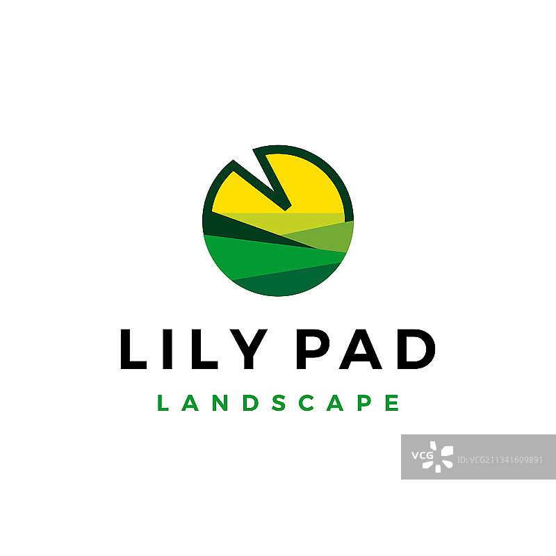 荷叶景观园林标志图标图片素材