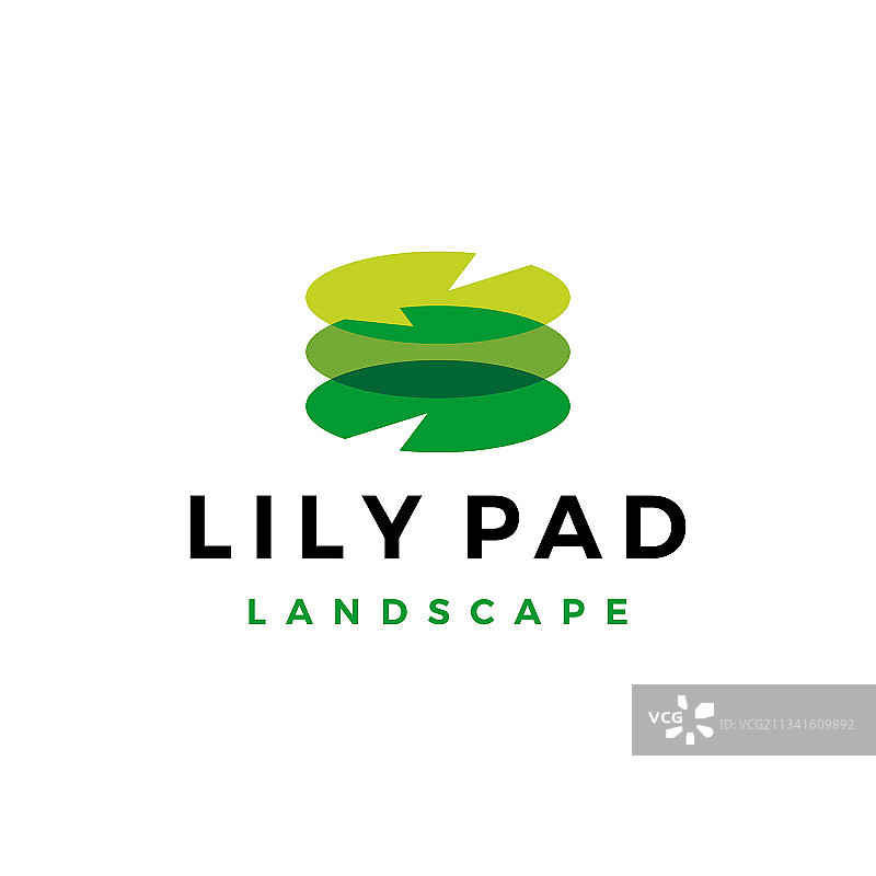 荷叶景观园林标志图标图片素材