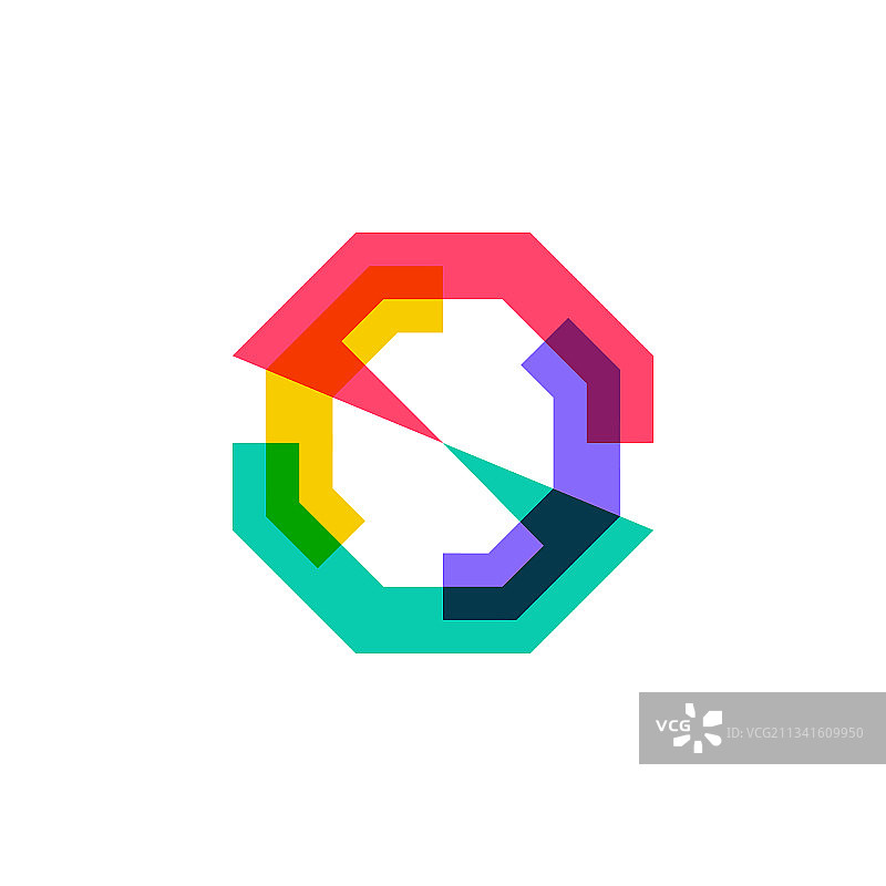 抽象彩色重叠图片素材