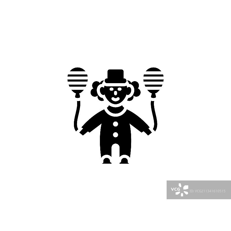 标志中的小丑图标图片素材