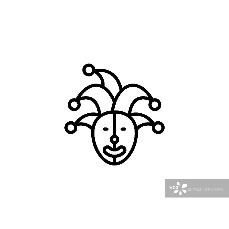 小丑面具图标标志图片素材