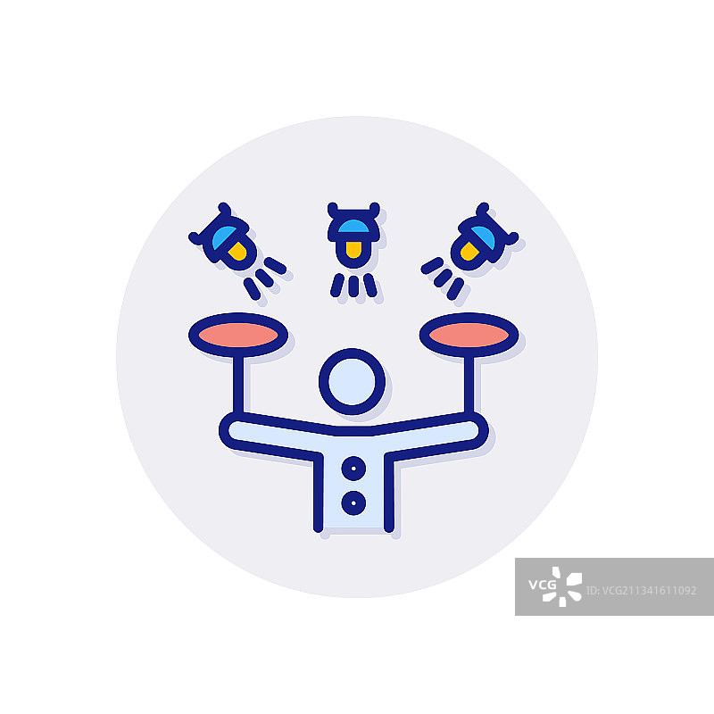 徽标中的玩耍图标图片素材