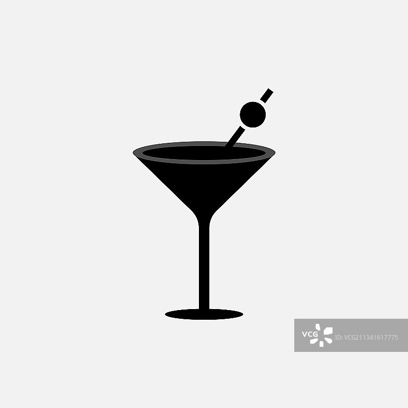 黑色酒杯和葡萄酒瓶图标图片素材