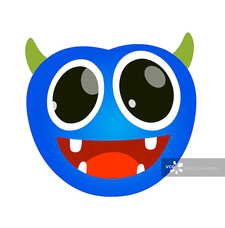 怪物表情符号图标图片素材