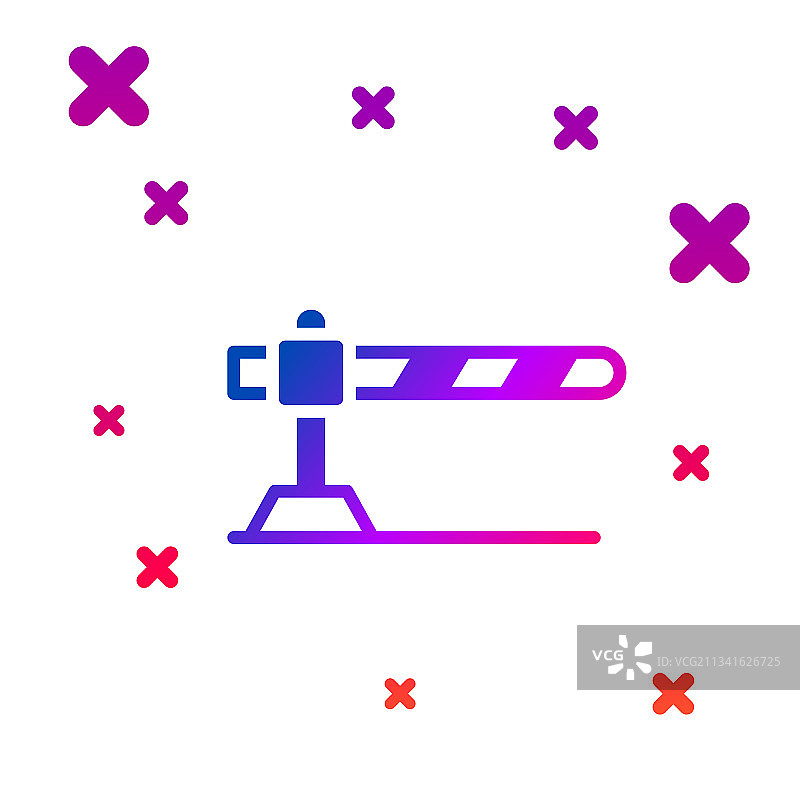 白色背景上的彩色停车障碍图标图片素材