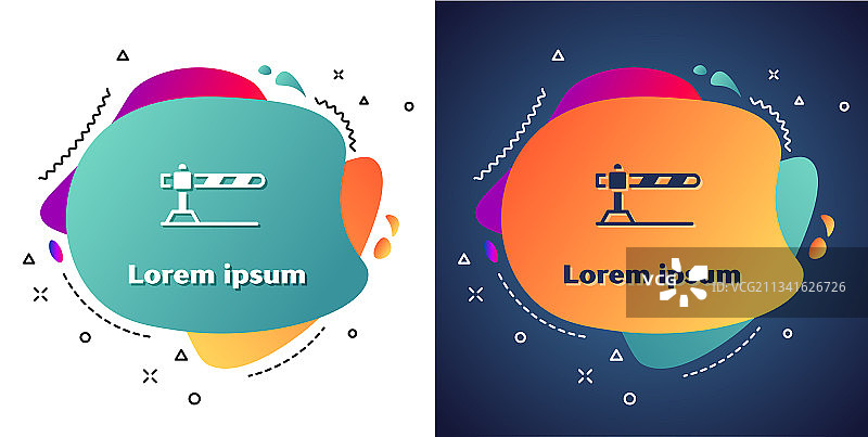 白色停车障碍图标图片素材