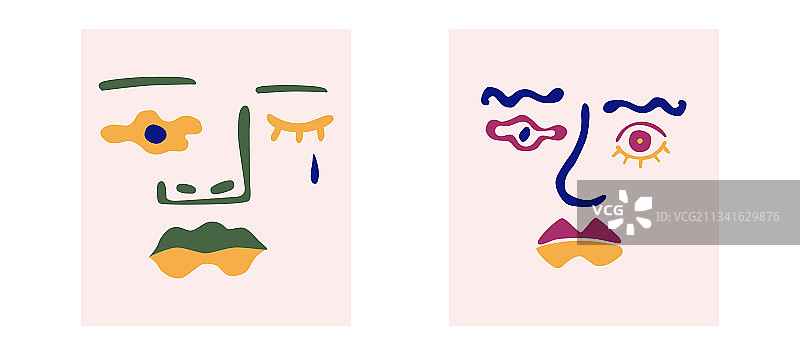 超现实肖像画合集图片素材