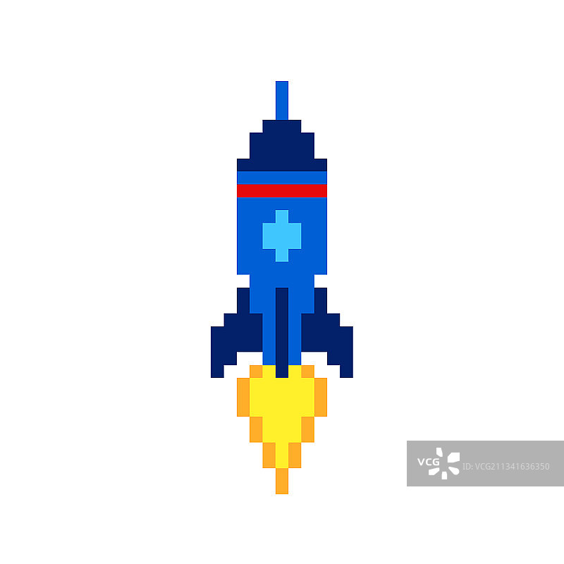 像素火箭8位图图片素材
