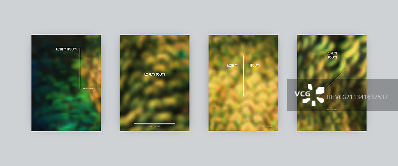 孔雀羽毛海报模板套装图片素材