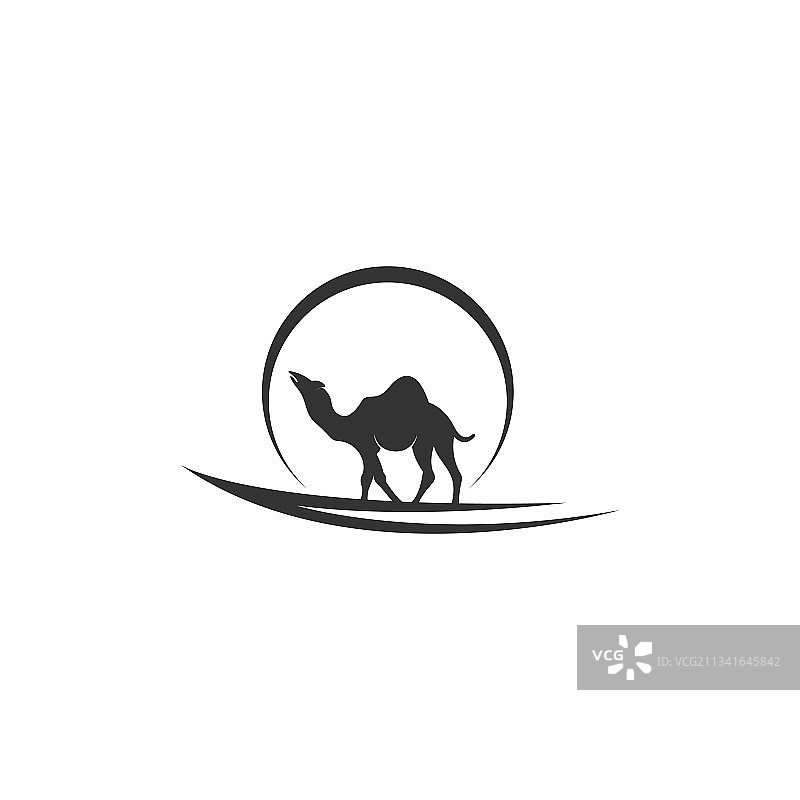 骆驼logo图标扁平设计模板图片素材