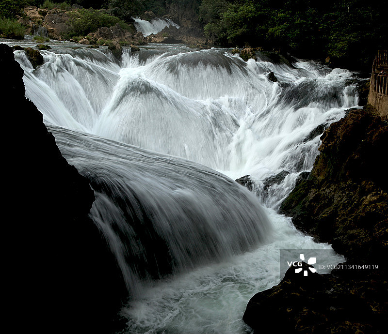 中国贵州安顺黄果树天星桥景区--银链坠潭.图片素材