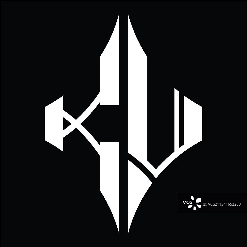 钻石造型KV字母组合标志图片素材