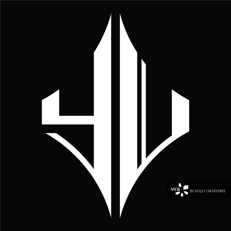 钻石造型YJ字母logo标志图片素材