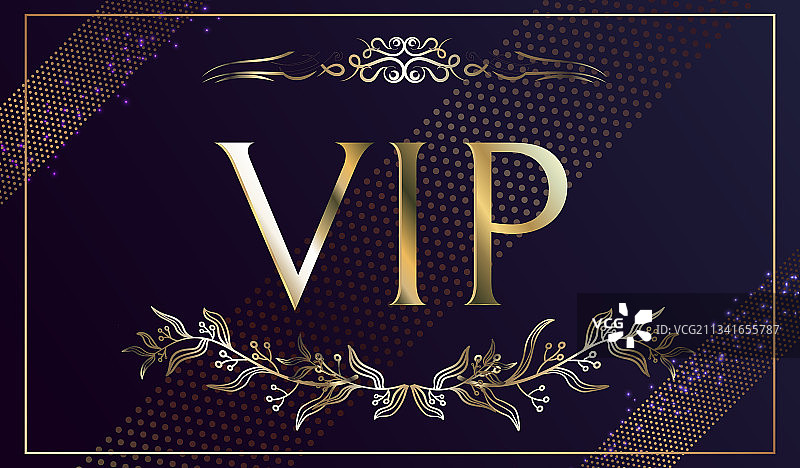 VIP金卡蓝色渐变几何打印卡图片素材