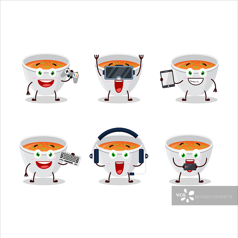 南瓜奶油汤角色玩游戏图片素材