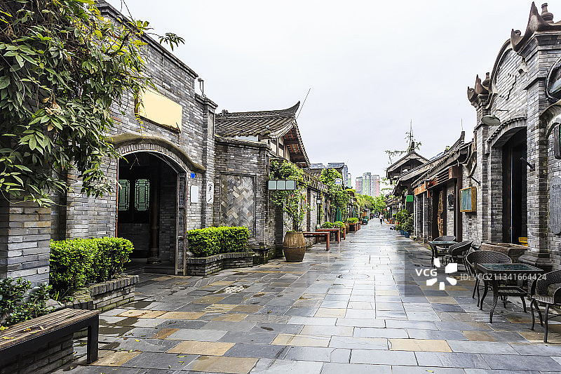 老成都宽窄巷子街景图片素材