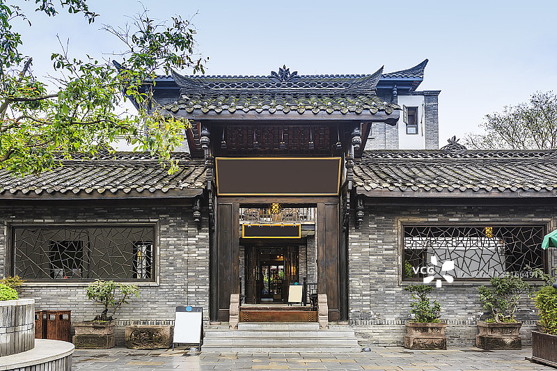 老成都宽窄巷子街景图片素材