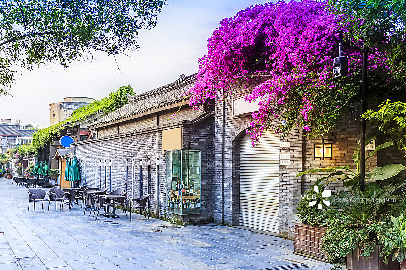 老成都宽窄巷子街景图片素材