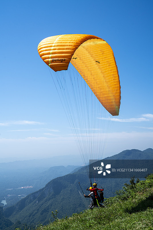 湖北：恩施山城背后的航空运动基地-滑翔基地图片素材