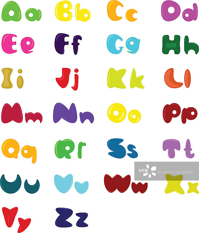 彩色字母图片素材