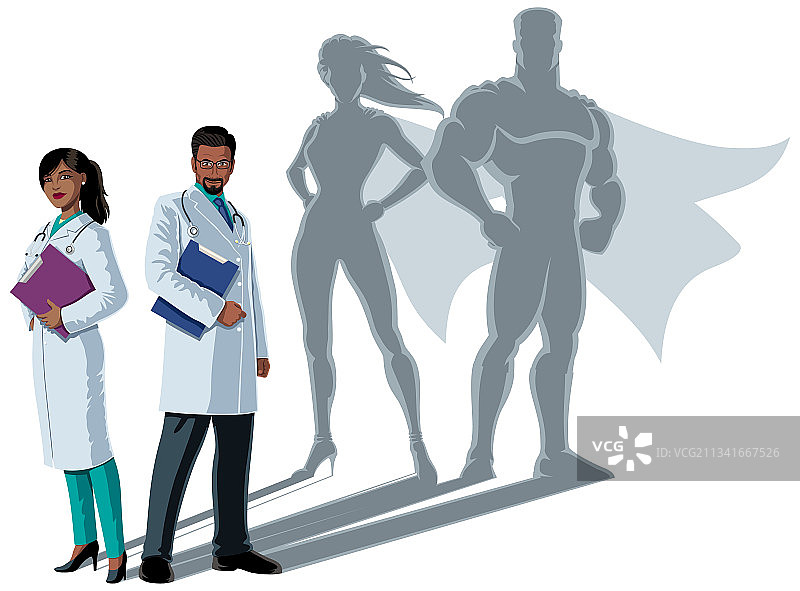 印度医生超级英雄阴影图片素材