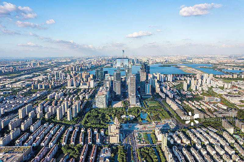 航拍苏州工业园区图片素材