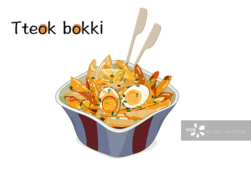 香肠年糕串盒饭图片素材