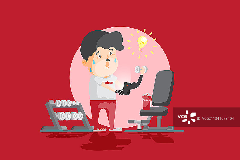 业余健身学员在线学习图片素材