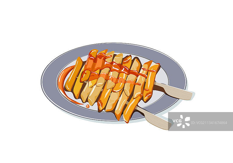 孤立的烤年糕图片素材