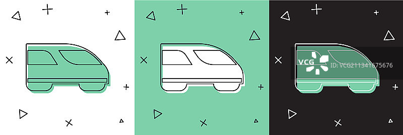 白色背景上的高速列车图标图片素材