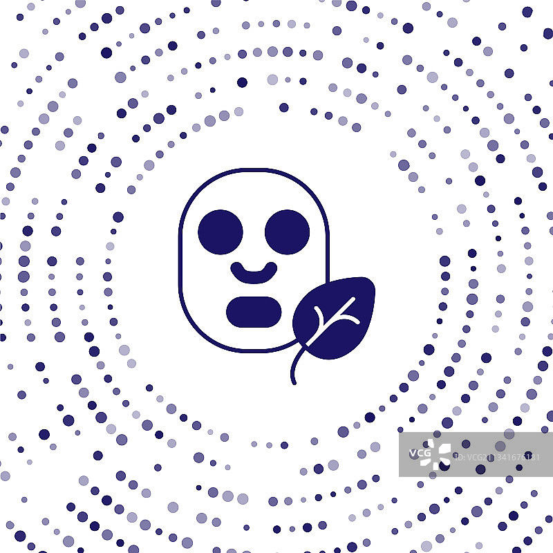 蓝色美容面膜图标图片素材