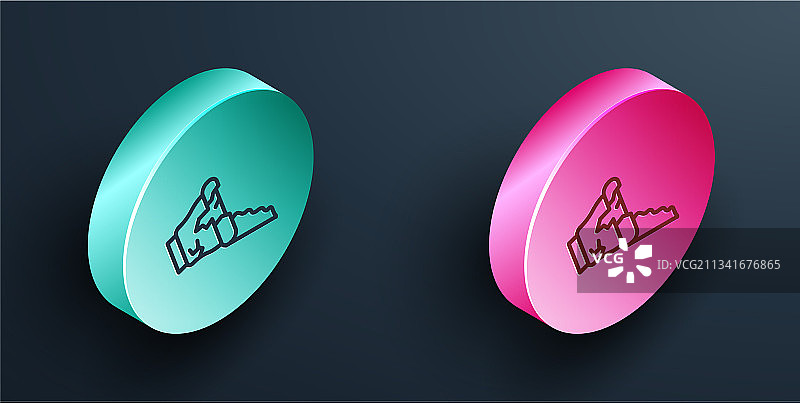 2.5D破裂罐线条图标，黑色背景图片素材