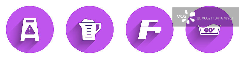 湿地板和洗衣粉图片素材