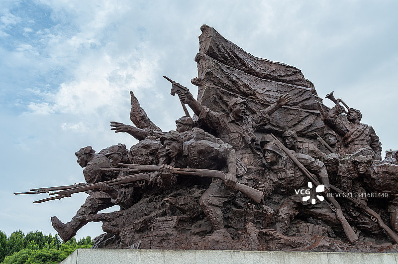 安徽省合肥市渡江战役纪念馆，雕塑图片素材