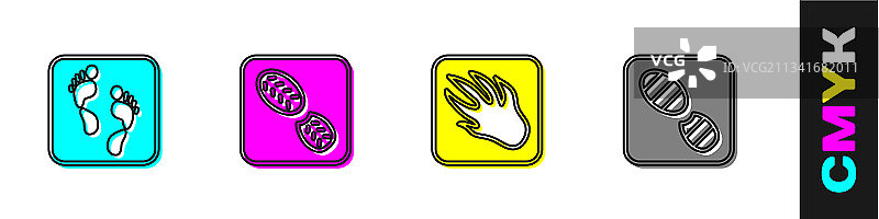 人类足迹、鞋子和鳄鱼足迹素材图片素材