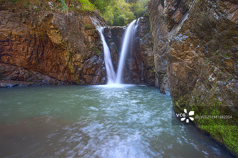 福建明溪胡坊瓦口大溪丰瀑布图片素材
