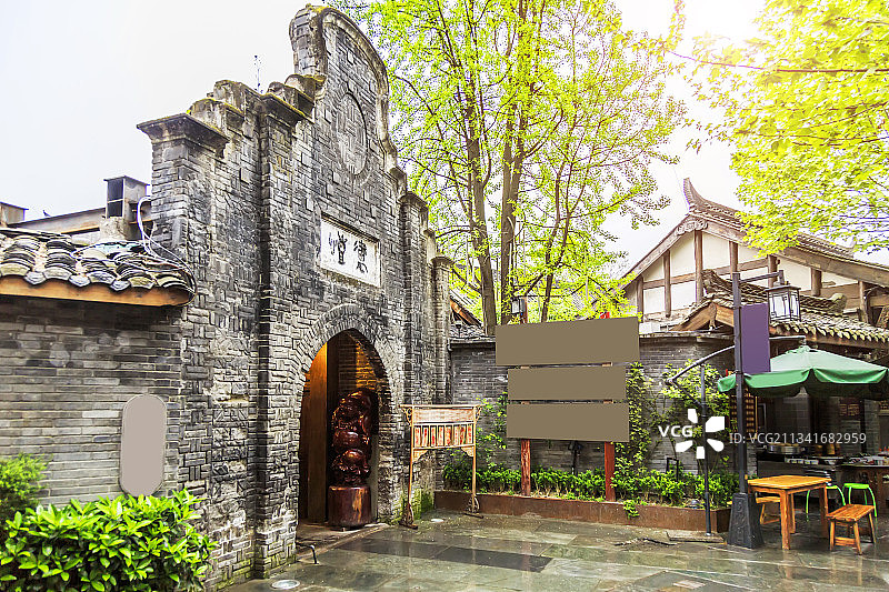 老成都宽窄巷子图片素材