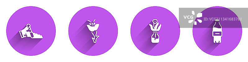 破损花盆、玻璃瓶图片素材