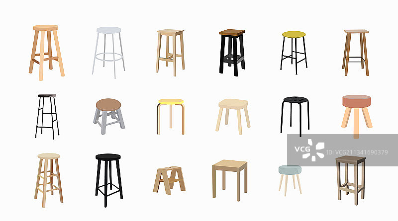 木凳套装图片素材