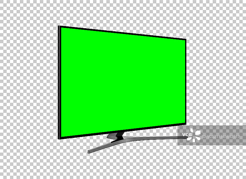 绿色电视液晶显示屏模型图片素材