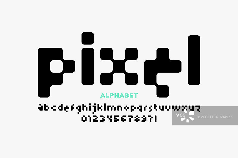 像素风格字体字母和数字图片素材