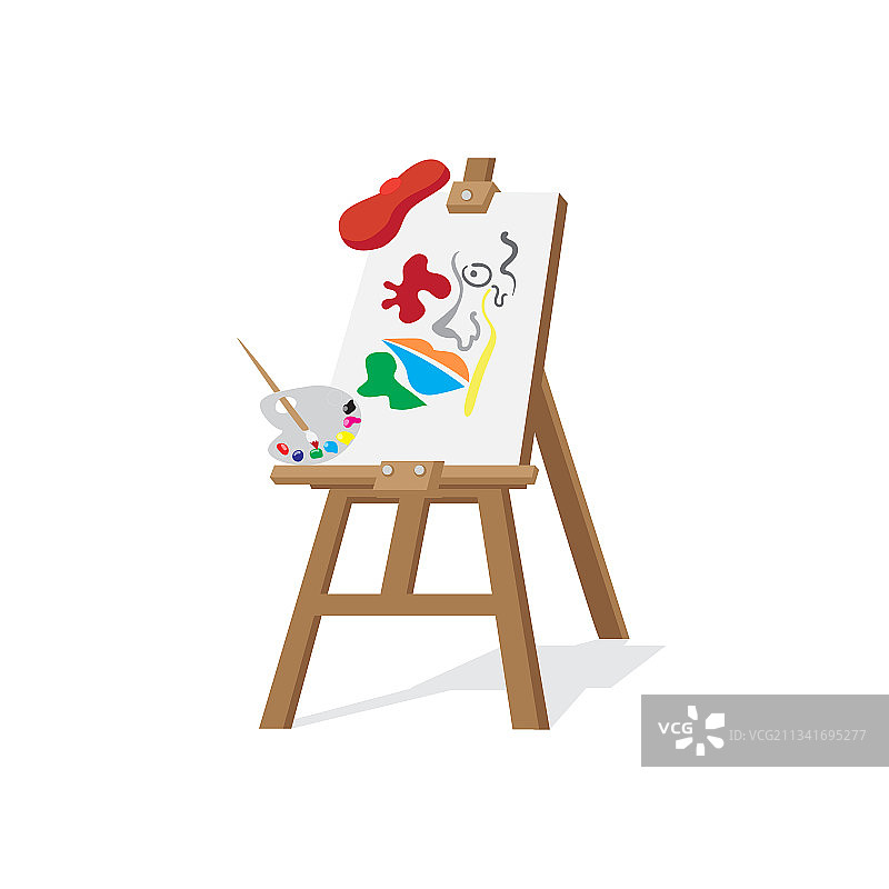 画架艺术家工作场景图片素材