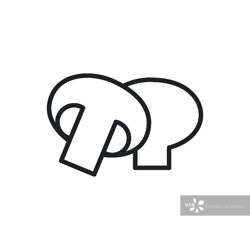 蘑菇线性图标图片素材