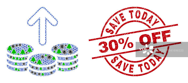 今日特惠30%折扣印章图片素材
